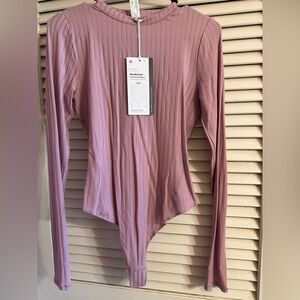 Lululemon NWT Wundermost Ribbed Wool Crewneck Long-Sleeve Bodysuit